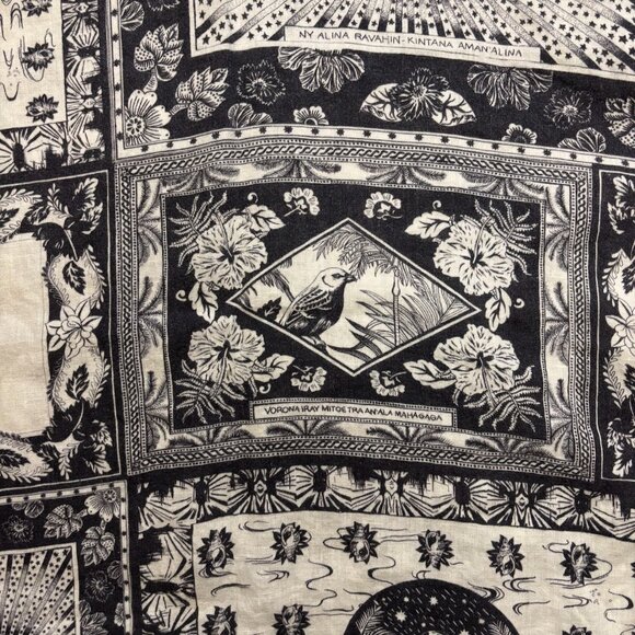 Desmond & Dempsey Women Linen Dress Size XL Midi Spaghetti Strap Tropical Beachy - Picture 14 of 16